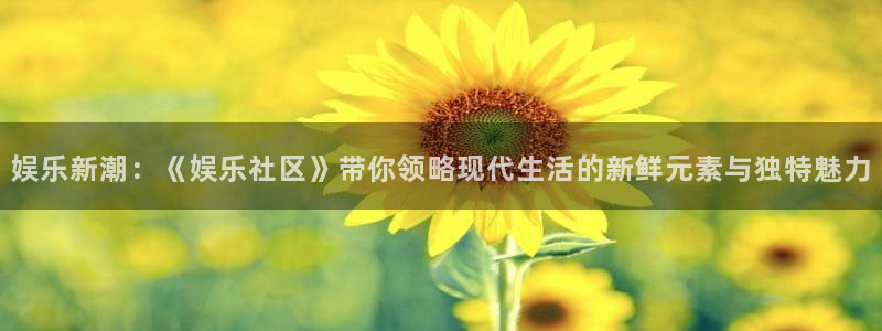 银河官网手机版：娱乐新潮：《娱乐社区》带你领略现代生活的新鲜元素与独特魅力